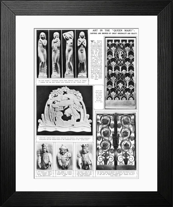 Framed Print : Examples of art on the RMS Queen Mary Framed Print : Examples of art on the RMS Queen Mary