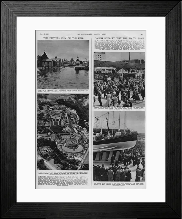 Framed Print : Festival of Britain and Fun Fair, with Danish royal visitors Framed Print : Festival of Britain and Fun Fair, with Danish royal visitors