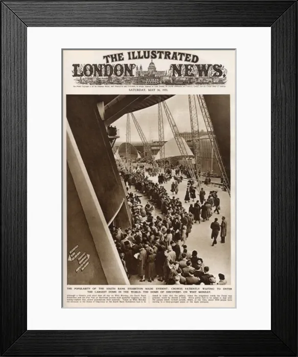 Framed Print : Queue for Dome of Discovery, Festival of Britain Framed Print : Queue for Dome of Discovery, Festival of Britain