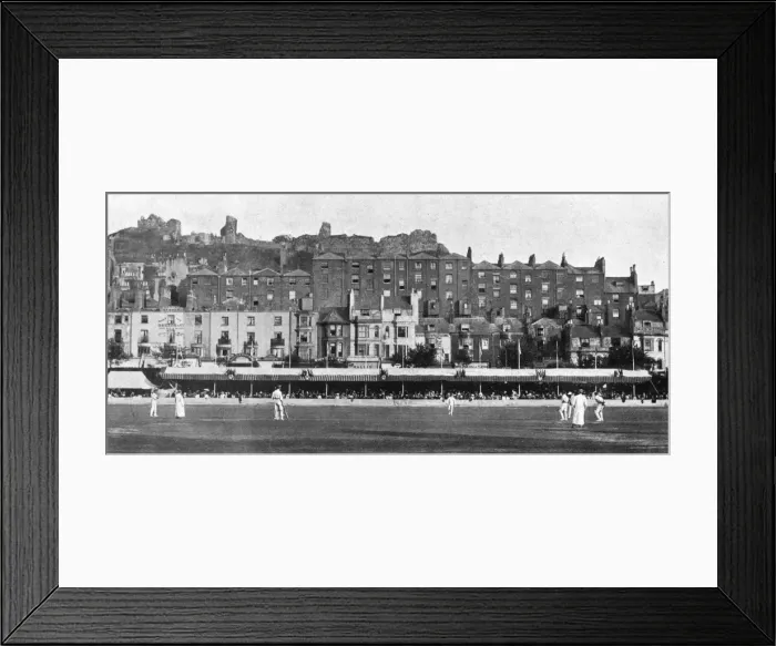 Framed Print : Cricket match at Hastings 1901