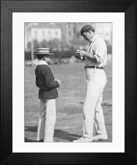 Framed Print : Lord Hawke signs an autograph Framed Print : Lord Hawke signs an autograph