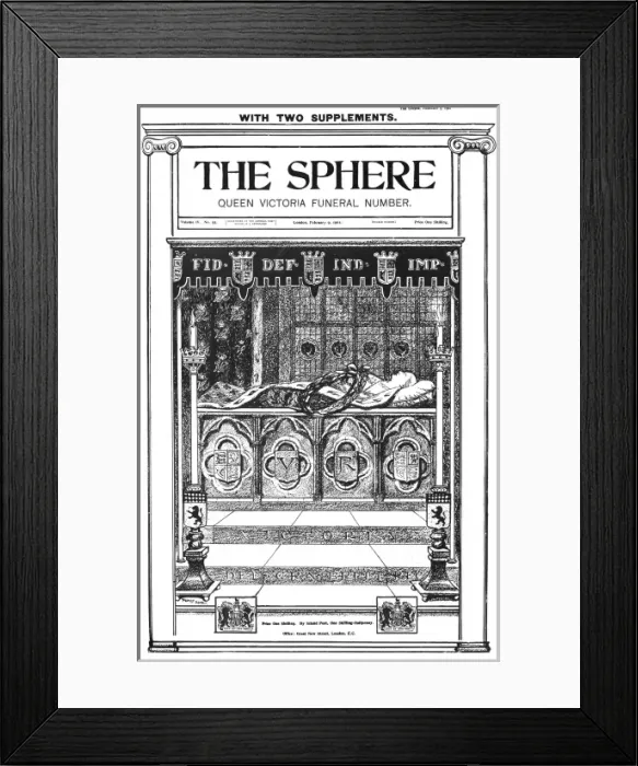 Framed Print : Queen Victoria funeral edition of The Sphere Framed Print : Queen Victoria funeral edition of The Sphere