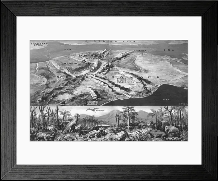 Framed Print : Gondwanaland - a reconstruction Framed Print : Gondwanaland - a reconstruction