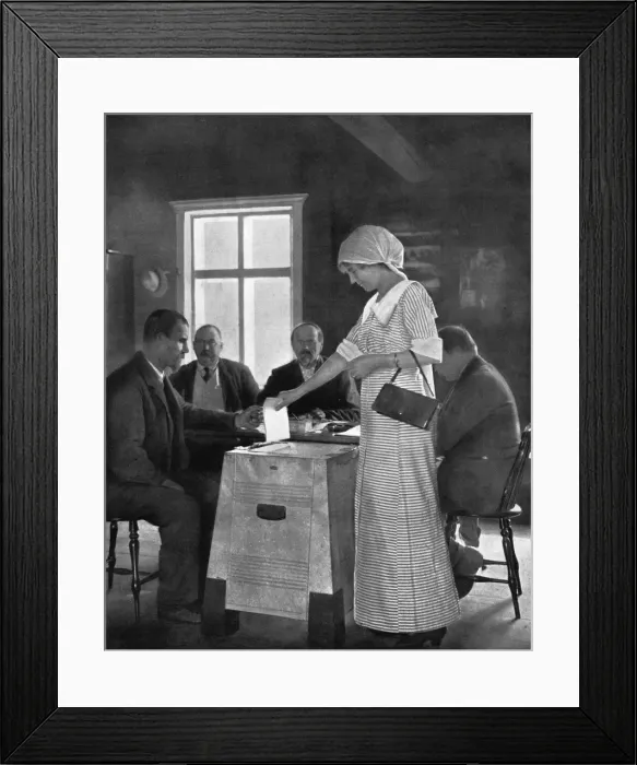 Framed Print : A Finnish woman votes Framed Print : A Finnish woman votes