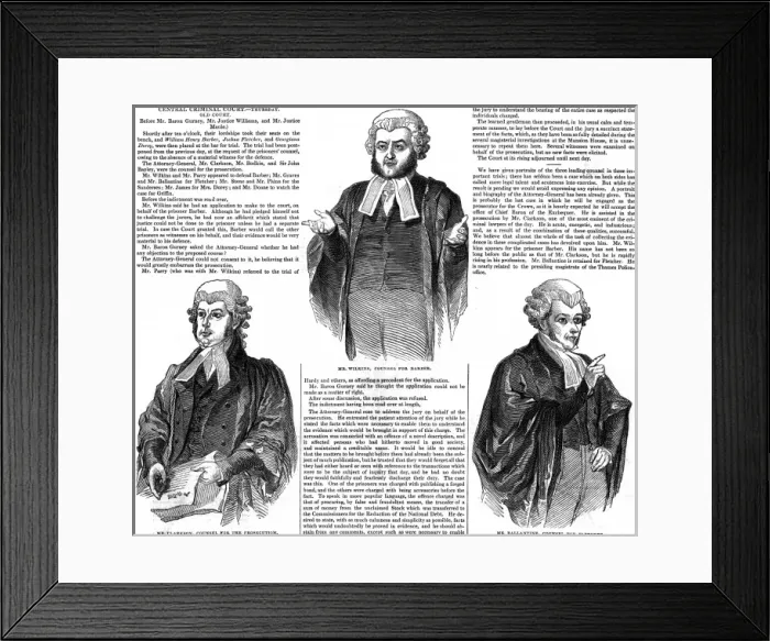 Framed Print : Wills forgery trial Framed Print : Wills forgery trial