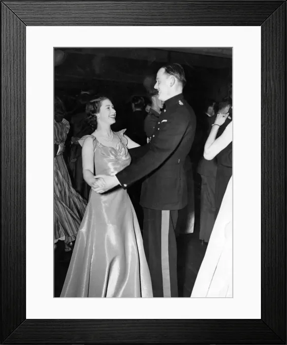 Framed Print : Princess Elizabeth attending a charity ball in 1946