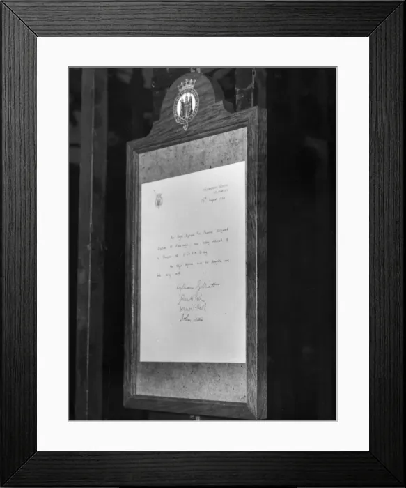 Framed Print : Notice of birth of Princess Anne Framed Print : Notice of birth of Princess Anne
