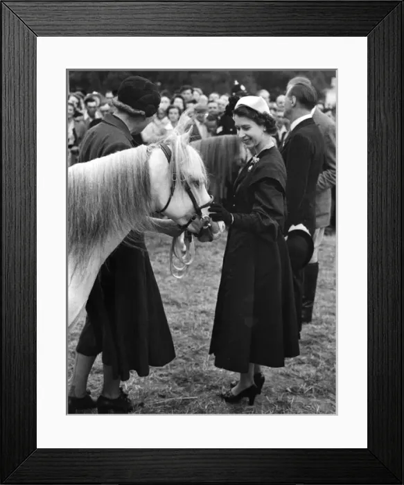 Framed Print : Queen Elizabeth II and pony Framed Print : Queen Elizabeth II and pony