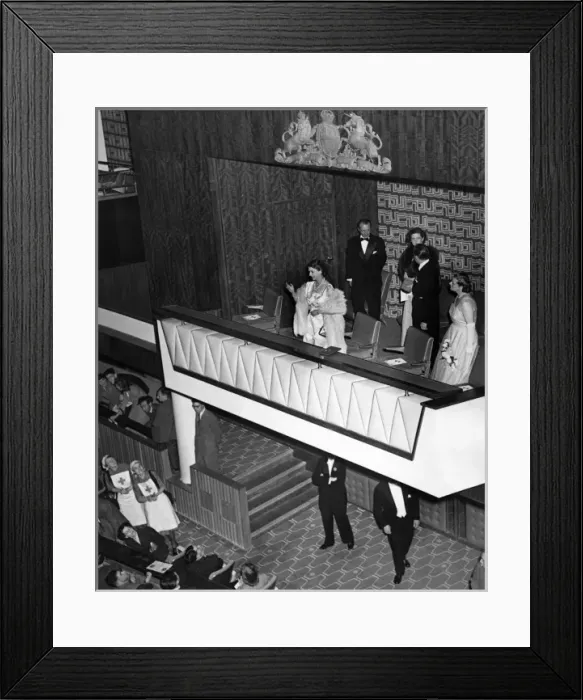 Framed Print : Princess Elizabeth at the Royal Festival Hall Framed Print : Princess Elizabeth at the Royal Festival Hall