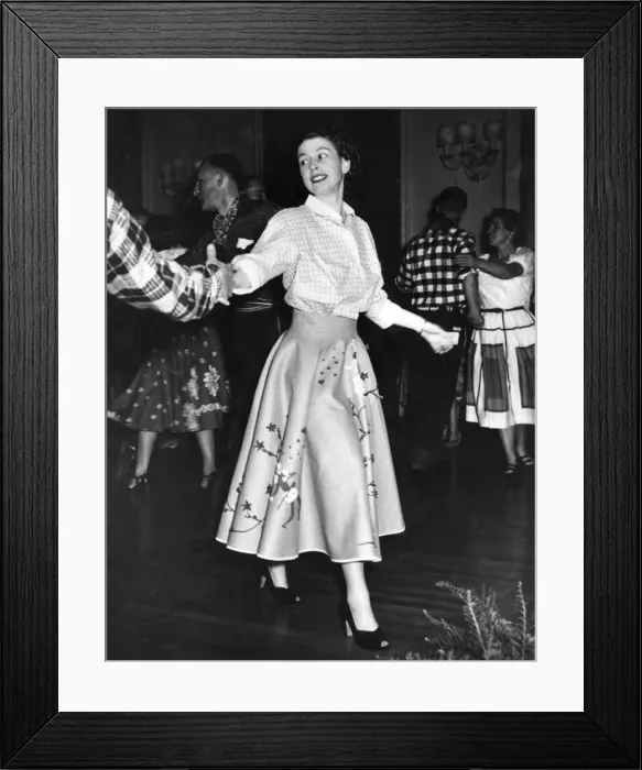 Framed Print : Princess Elizabeth dancing during Royal Tour of Canada 1951 Framed Print : Princess Elizabeth dancing during Royal Tour of Canada 1951