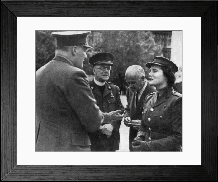 Framed Print : Mary Churchill christens a canteen, 1944