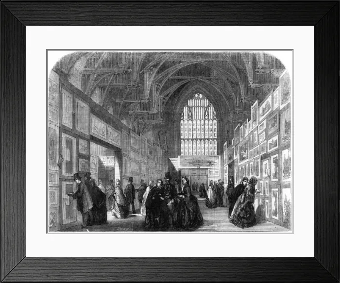 Framed Print : Design exhibition for government offices, Westminster Hall