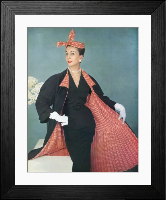 Framed Print : Barbara Goalen modelling a Marshall & Snelgrove coat Framed Print : Barbara Goalen modelling a Marshall & Snelgrove coat