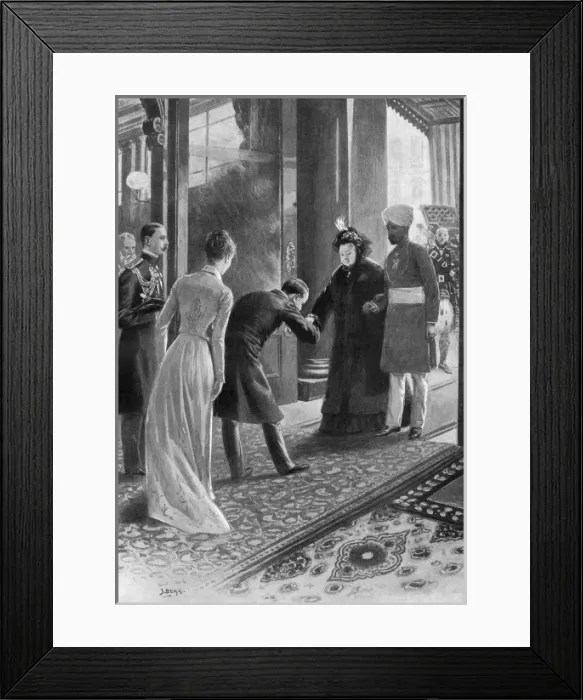 Framed Print : Royal visit to Ireland: Queen Victoria at Dublin Castle, 1900 Framed Print : Royal visit to Ireland: Queen Victoria at Dublin Castle, 1900