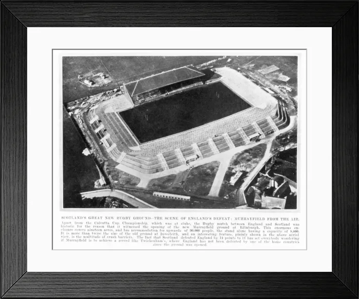 Framed Print : Murrayfield stadium from the air Framed Print : Murrayfield stadium from the air