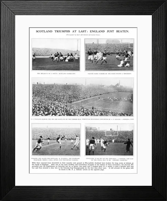 Framed Print : Rugby at Murrayfield stadium, Scotland
