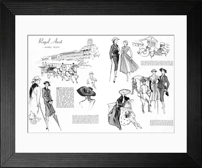 Framed Print : Royal Ascot fashions, 1951 Framed Print : Royal Ascot fashions, 1951