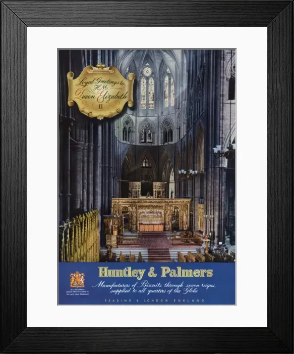 Framed Print : Huntley & Palmers Coronation advert, 1953