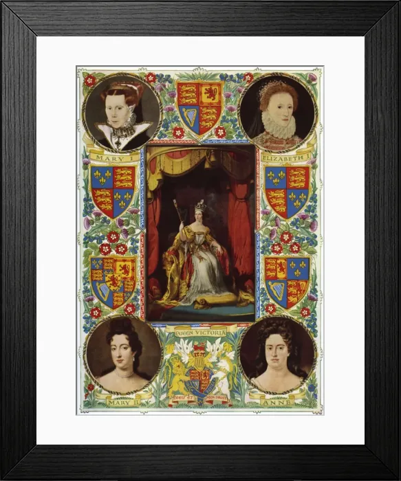 Framed Print : Predecessors of Queen Elizabeth II crowned at Westminster Framed Print : Predecessors of Queen Elizabeth II crowned at Westminster