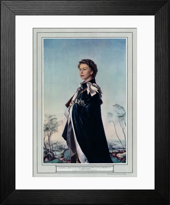 Framed Print : Queen Elizabeth II by Pietro Annigoni in the ILN Framed Print : Queen Elizabeth II by Pietro Annigoni in the ILN