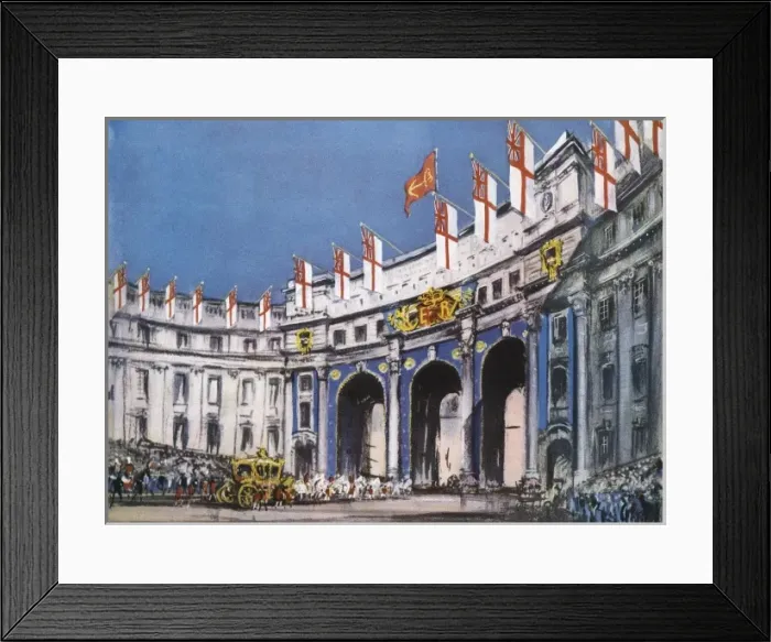 Framed Print : Admiralty Arch decorated for the Coronation, 1953 Framed Print : Admiralty Arch decorated for the Coronation, 1953
