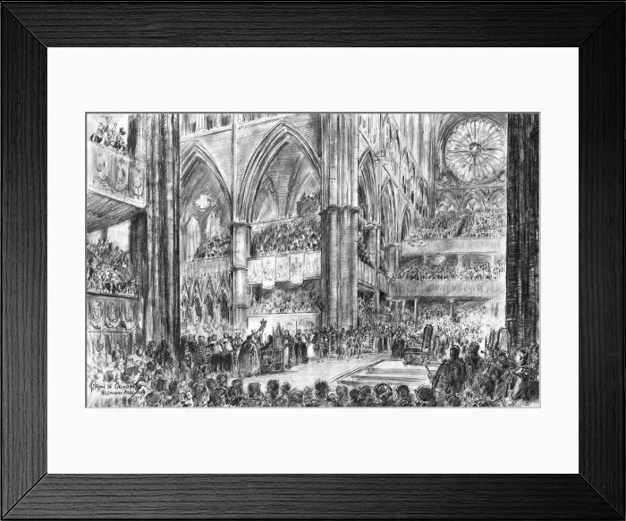 Framed Print : Coronation of Queen Elizabeth II by Bryan de Grineau Framed Print : Coronation of Queen Elizabeth II by Bryan de Grineau