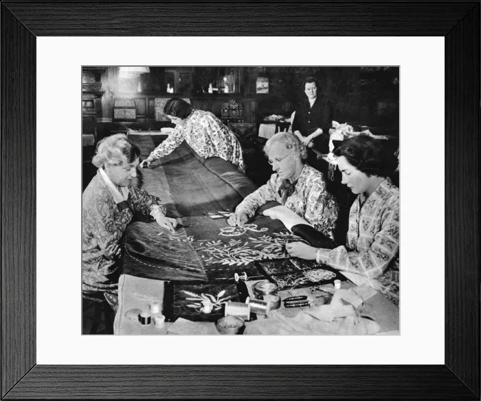 Framed Print : Making Queen Elizabeth IIs coronation robe