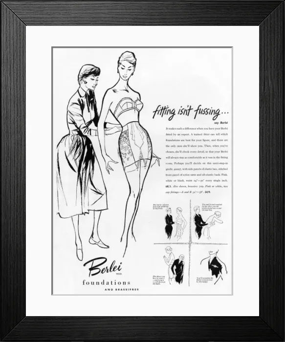 Framed Print : Berlei advertisement, 1953 Framed Print : Berlei advertisement, 1953