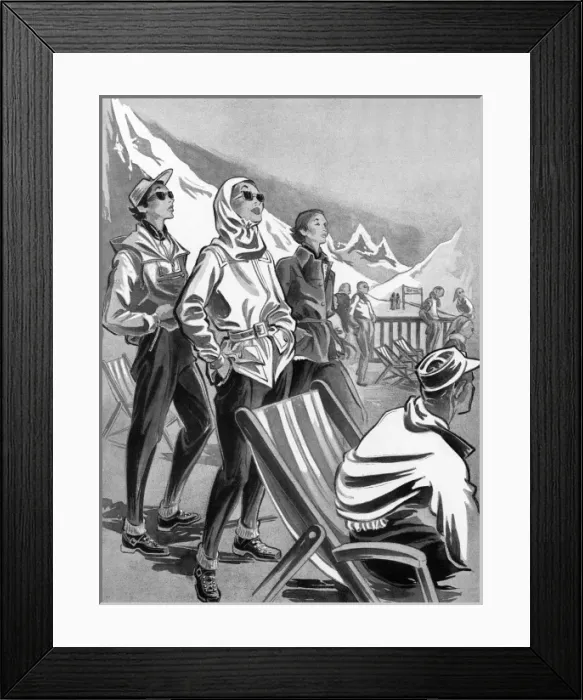 Framed Print : Ski fashion 1953 Framed Print : Ski fashion 1953