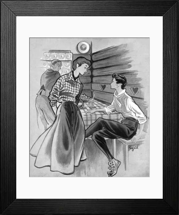 Framed Print : Apres ski fashion 1953