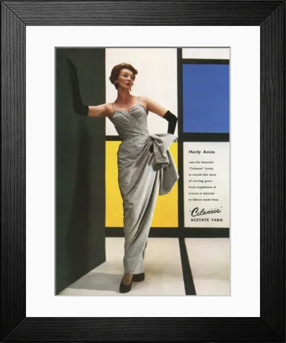 Framed Print : Celanese fabric advertisement, 1953 Framed Print : Celanese fabric advertisement, 1953