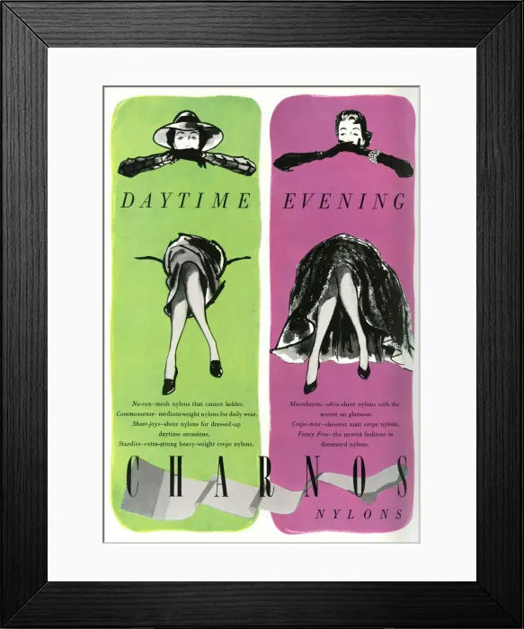 Framed Print : Charnos Nylons advertisement