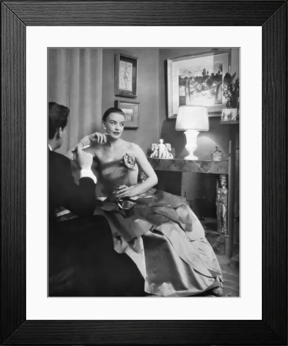 Framed Print : Dress by Henri Gowns, 1953