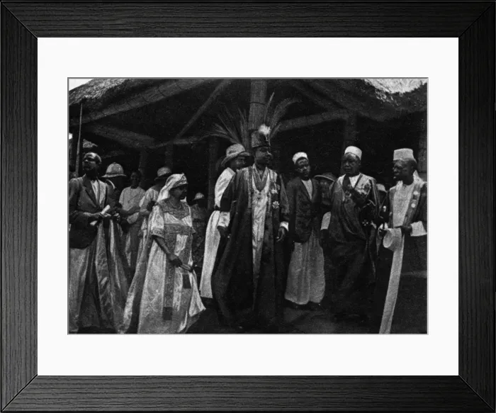 Framed Print : The Kabaka of Buganda with his consort Framed Print : The Kabaka of Buganda with his consort