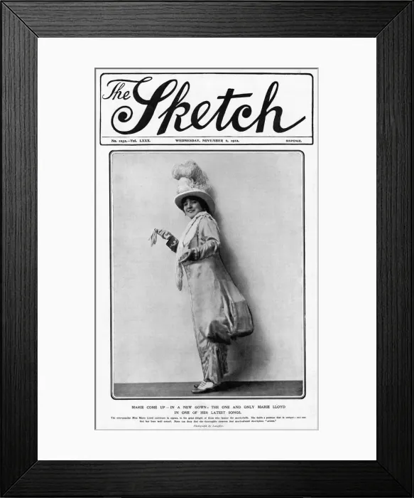 Framed Print : Front of the Sketch featuring Marie Lloyd Framed Print : Front of the Sketch featuring Marie Lloyd