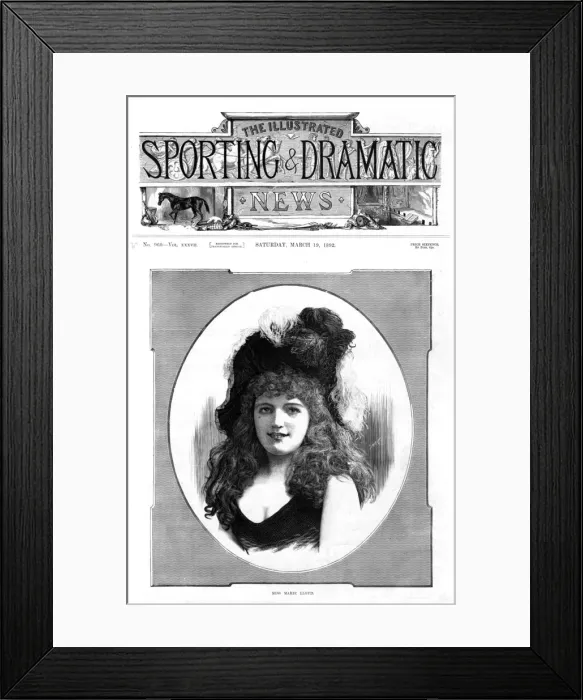 Framed Print : Marie Lloyd on cover of Sporting & Dramatic News Framed Print : Marie Lloyd on cover of Sporting & Dramatic News