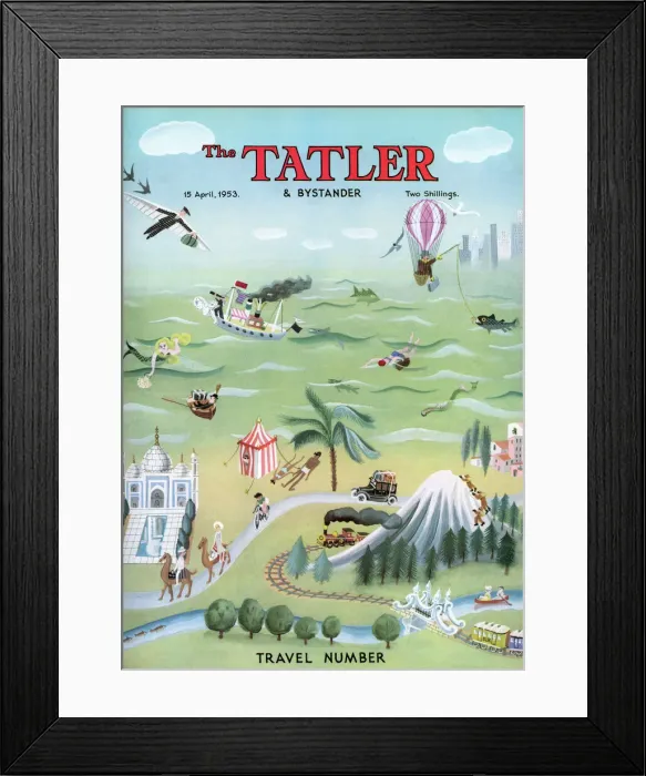 Framed Print : The Tatler travel number front cover, 1953 Framed Print : The Tatler travel number front cover, 1953