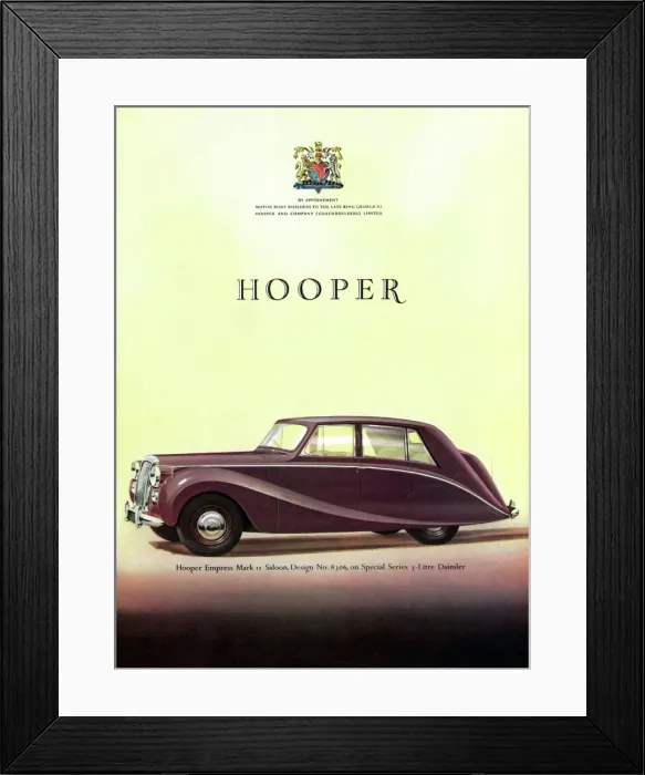 Framed Print : Hooper car advertisement, 1953 Framed Print : Hooper car advertisement, 1953