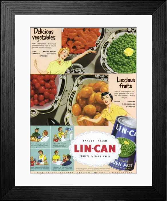 Framed Print : Lin-Can advertisement, 1953 Framed Print : Lin-Can advertisement, 1953