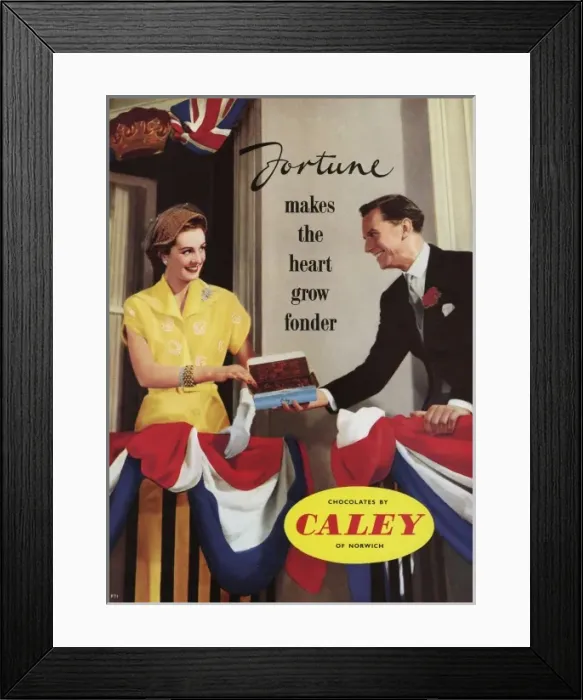 Framed Print : Fortune chocolates advertisement, 1953 Framed Print : Fortune chocolates advertisement, 1953