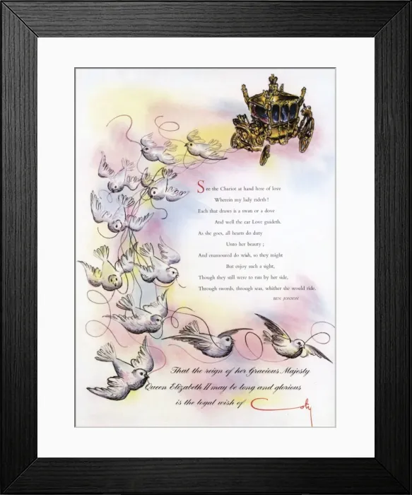 Framed Print : Coty advertisement, Coronation 1953
