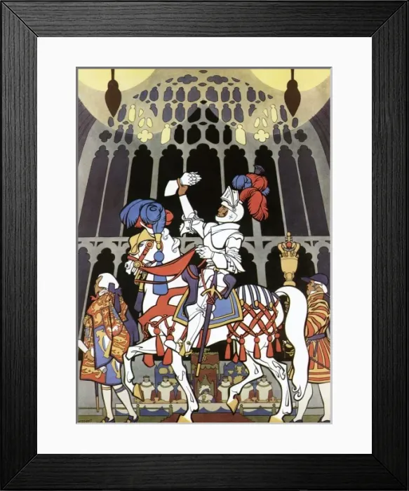 Framed Print : The Kings Champion entering Westminster Hall Framed Print : The Kings Champion entering Westminster Hall