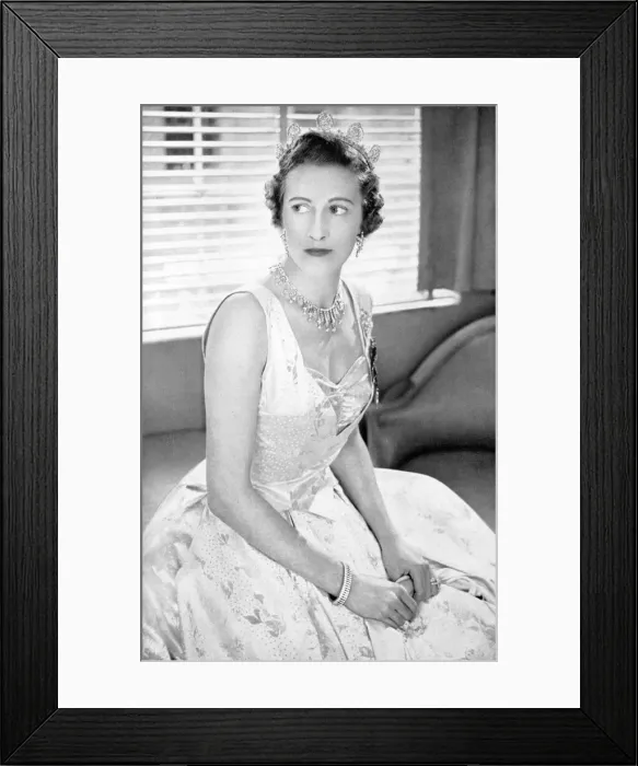 Framed Print : Countess of Leicester in her Coronation outfit Framed Print : Countess of Leicester in her Coronation outfit