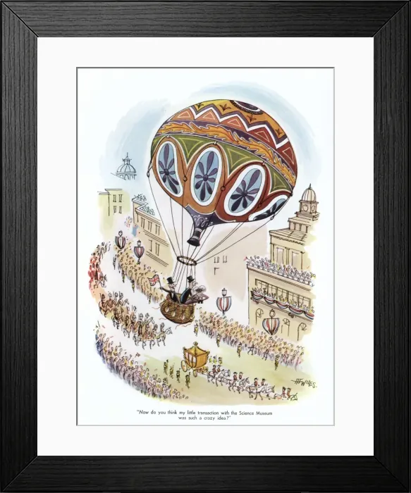 Framed Print : Viewing the Coronation by hot air balloon Framed Print : Viewing the Coronation by hot air balloon