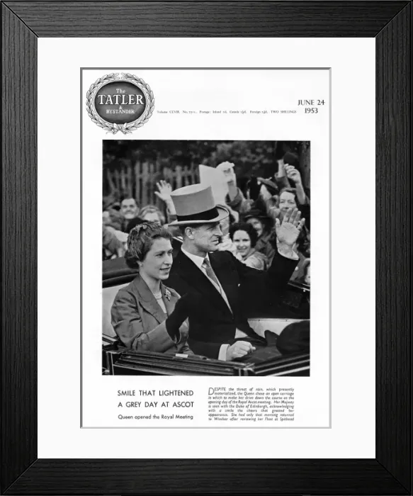 Framed Print : Queen Elizabeth II on first day of Ascot Framed Print : Queen Elizabeth II on first day of Ascot