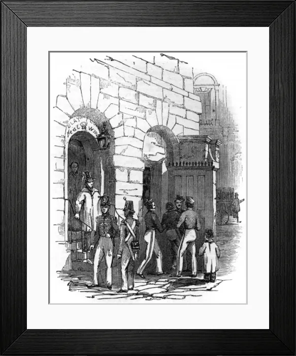 Framed Print : Barrack canteen exterior, 1847 Framed Print : Barrack canteen exterior, 1847