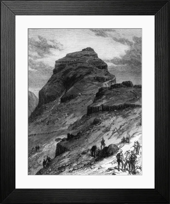 Framed Print : Morosis mountain stronghold in Basutoland, South Africa Framed Print : Morosis mountain stronghold in Basutoland, South Africa