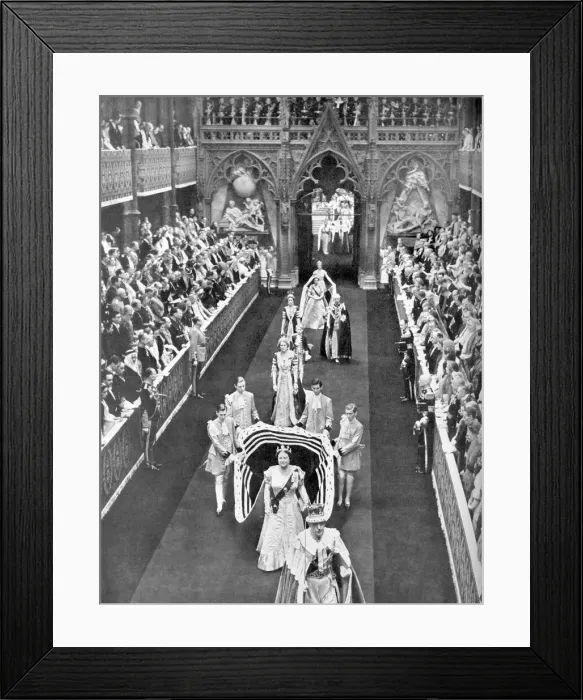 Framed Print : Coronation 1953 - Procession of Queen Mother Framed Print : Coronation 1953 - Procession of Queen Mother