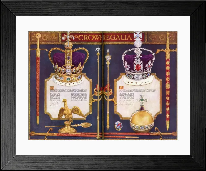 Framed Print : The Crown Regalia - 1953 Coronation Framed Print : The Crown Regalia - 1953 Coronation