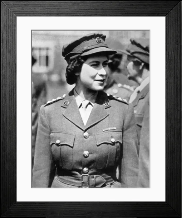 Framed Print : Princess Elizabeth in A. T. S. uniform Framed Print : Princess Elizabeth in A. T. S. uniform